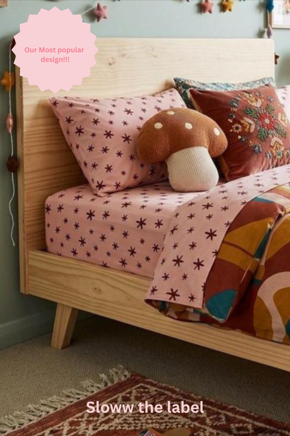 Sky full of stars Twin Flat Sheet Cozy whimsical Bedding for Kids & Teens