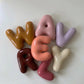 Handmade Ceramic Bubble Letter Glossy Balloon Design Puffy Three Dimensional Shape Perfect Nursery Name Display Baby Room Personalization Custom Initial Wall Art Available Mustard Yellow Burgundy Pink Peach Lavender Cream Colors Wall Bubble Letter Wall Art Handmade Ceramic Design Glossy Finish Puffy Balloon Shape Nursery Name Display Baby Room Initial Available Six Beautiful Colors Mustard Yellow Burgundy Pink Peach Lavender Cream Wall Mounted Easy Installation Perfect